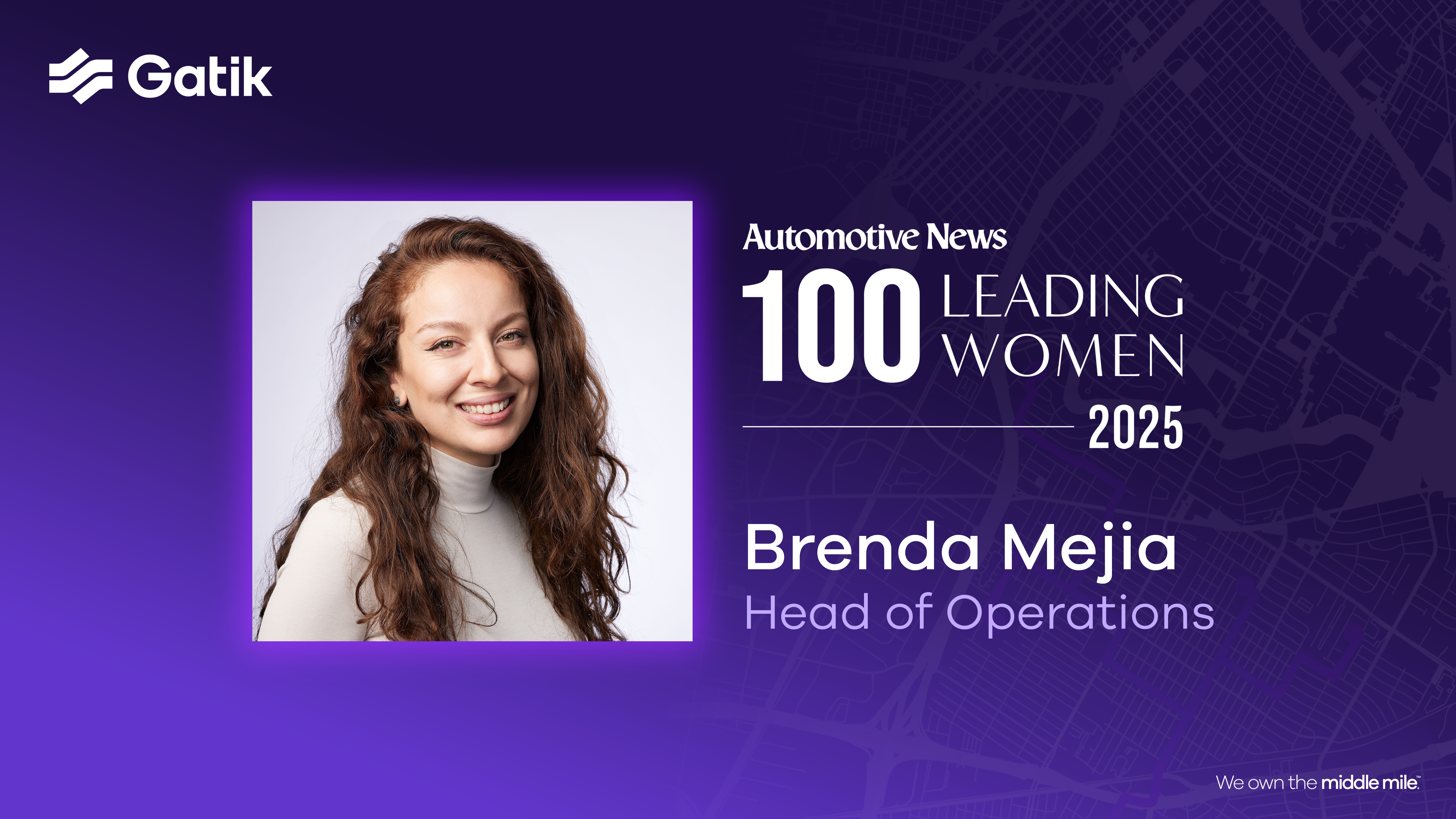 Automotive News: Gatik Head of Operations, Brenda Mejia, Honored Among Top 100 Women in North American Auto Industry
